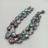 Loose Gemstones 16 Inch Pearl Beads In Strand Freshwater With Baroque Shape BIG Shape.16-21 Mm Plating Black Color