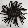 6 pouces Péruvien Vierge Cheveux Humains Postiches Couleur Brun Foncé 2 # Dreadlocks Full PU Topper pour Homme Noir