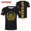 Erkek Tişörtleri Afgan T Shirt Ücretsiz Özel İsim Numarası Afg Slam Afganistan Arap T-Shirt Farsça Pashto İslami Baskı Metin Po Bayrak Af Giysileri 230620