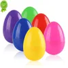 New 12/24Pcs Fillable Easter Plastic Egg Creative Easter Gift Box Kids Toy Decoration for Home Wedding Birthday Party DIY Crafts