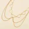 Bracelets de cheville Jewdy Vintage coeur multi-couches gland fines chaînes Simple plage cheville bijoux pour femmes 2023 tendance mode été décoration