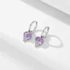 Sterling Silver Classic Oval Natural Amethyst Women Ins Temperament Luxury High-end Ear Rings ladies Earrings kids harry potter shopping