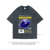 T-shirts pour hommes Extfine Moon Letter Graphic Print T-shirt pour homme Casual Summer Streetwear Y2k T-shirts surdimensionnés à manches courtes Vintage Male Tops 230621