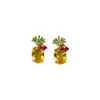 Eenvoudige gele diamant ananas bloem vers fruit snoepkleur schattig veelzijdige meid dames oorbellen dames haaraccessoires Harry Potter