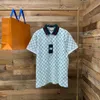 high-end Brand short-sleeved T-shirt men Bee polo shirt 100% cotton lapel Business Korean summer