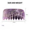 Hårborstar Natural Jade Hair Massager Comb Amethyst Guasha Tool Stone Spa Acupuncture Scraper Board Release Head Pressure Health Care 230620