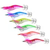 Trasporto veloce 10.5 centimetri 12.5g LED Elettronico Luminoso Squid Jig Notte Pesca Artificiale Legno Gamberetti Richiamo Calamari Luce Maschere Esche