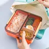 Ensembles de vaisselle grande capacité boîte à lunch cuisine micro-ondes en plastique chauffé bento étudiant employé de bureau voyageant conservation conteneur