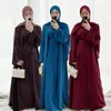 Ropa étnica Eid Ramadán Mubarak Kaftan Abaya Dubai Kimono Turquía conjunto musulmán vestido interior para mujeres 3 piezas Djellaba Femme Islam