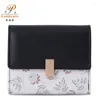 Wallets Women PU Leather Female Purse Mini Hasp Printing Floral Cards Holder Coin Short Slim Small Wallet