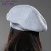 ENJOYFUR Vrouwen Winter Wol Gebreide Franse Baret Warme Klassieke Effen Kleuren Mode Baret Hoeden Voor Lady L230523