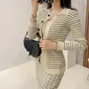 Abito a due pezzi H Han Queen Coreano lavorato a maglia 3 pezzi Set cardigan lavorato a maglia da donna e gonne a matita Casual semplice abito da donna da ufficio 230620