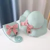 Hüte für Kinder, Sommer, Sonne, für Babys, Mädchen, Schleife, Prinzessin, Strohhut mit Tasche, Kleinkind, Panama