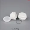 Promotion 50pcs/lot 5g Plastic Facial Cream Jar Empty Women Cosmetic 5ml Mini White Lid Pot 1/6OZ Small Eyeshadow Refillable Pothigh qt Rsid