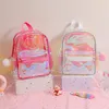 2023 mode Laser Rucksack Frauen Mädchen Tasche Transparent Holographische Kleine Größe Rucksack Für Teenager Mädchen Casual Schule Taschen Kind