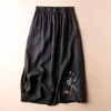 Skirts Retro Cotton and Linen Summer Skirt Women's 2022 New Embroidered Solid Color Large Swing Skirt All-match Thin Long Ladies Skirt J230621