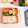 Ensembles de vaisselle grande capacité boîte à lunch cuisine micro-ondes en plastique chauffé bento étudiant employé de bureau voyageant conservation conteneur