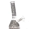 Günstigste 8-Zoll-14-mm-Joint-Glasbecher-Bong, die im Dunkeln leuchtet, Scary Skull Glassice Catcher-Bong zum Rauchen von Dab-Rigs mit Downstem-Tabakkopf