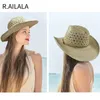 Cappelli a tesa larga Cappelli a secchiello Cappello Panama Cappelli estivi da sole per donna Uomo Scava fuori Cappello da spiaggia da spiaggia per uomo Protezione UV Cappello Chapeau Femme Cappello da cowboy da donna 230620