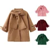 Cappotto Giacca bambina autunno e inverno cappotto lana bambino caldo lana moda fiocco giacca a vento 230620