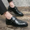 Luxus Leder Braun Herren Kleid Schuhe Slip-on Spitze Formale Schuhe für Mann Hohe Qualität Business Büro Schuhe Männer plus Größe 48