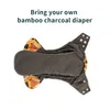 Tygblöjor happyflute tyg blöja bambu kol natt aio sömnig baby trasa 1 datorer gratis 230620