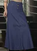 Gonne ZANZEA Donna Vita alta Denim Gonna blu Moda Estate A-line Party Gonne lunghe Faldas Saia Vintage Solid Work Maxi Gonna Jupe J230621