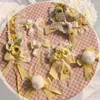 Partyzubehör Original hausgemachte Lolita zarte gelbe Haarspangen weiche Mädchen-Haar-Accessoires Stil KC Handmade