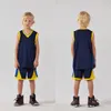 Set di abbigliamento Estate Ragazzi Ragazze Abbigliamento da basket Set Uniforme fai da te Pantaloncini per bambini Pantaloncini 2 pezzi Abito senza maniche per ragazzo personalizzato 230620