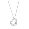 3A Colliers Pendentif Coeur Ouvert En Argent Collection Iconique Pour Femme Avec Dust Bag Box Fendave 1-20