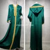 Abbigliamento etnico Abito musulmano Arabo Dubai Abaya Abiti africani per le donne Jalabiya Verde Marocchino Caftano Abito con cappuccio Turco Islamico Modesto 230620