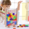 Zagraj w Maty Kolorowe zagadki Tetris Educational Match For Children Chłopcy Dziewczyny Intelligence Abs Material Toy Jigsaw Board Kids Toys 230621