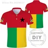 Мужская половая гвинея Bissau Polo Рубашка DIY бесплатно пользовательские название number gnb polo рубашка нация флаг флаг кантри Г.В.
