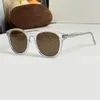 0752 레트로 라운드 선글라스 크리스탈 브라운 렌즈 남성 남성 여자 태양 음영 여름 Sunnies Gafas de Solnenbrille UV400 안경 상자