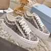 Women's shoes designer shoes triangle buckle board shoes knitting casual low-top shoes lace up patchwork running shoes sports shoes