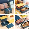 Учебная посуда устанавливает двойной слой Bento Box Scackable Lunch Portable Lunchbox Creative Container Outdoor