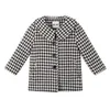 Coat Smittbarnflickor Söt jacka Ytterkläder Plaid Mönster Girl Coats Kids Casual Children's Jackets Winter Autumn Clothing 2 7 år 230620