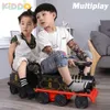 ElectricRC Track Enfant Train Électrique Enfants Jouet D'équitation Ailway Peut Transporter Train Rail Car Modèle Classique Baby Walker Poussette Cadeaux De Fête Des Enfants 230620