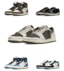 Аутентичные 1 High Military Blue Outdoor Shoes Cactus Jack Fragment Low OG Reverse Mocha Black Phantom Olive Мужчины Женщины Спортивные кроссовки с оригинальной коробкой US7-13