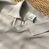 Polos pour hommes printemps été hommes mode décontracté col en v tricoté à manches courtes Polo 230620