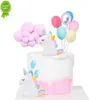 Nowy Rainbow Unicorn Cake Topper Wedding Birthday Party Cake Dekoracja Dzieci Favors Flagi ciasta
