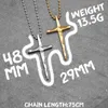 Chaînes Géométrique Art Croix Pendentif Simple Collier En Acier Inoxydable 316L Chaîne Hip Hop Religion Rock Bijoux Pour Amis Goutte