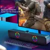 Mini Hoparlörler Kablosuz Masaüstü Hoparlör PC Tabletleri için Stereo Powered Ses Çubuğu Hoparlör LED Işıklarla Masaüstü Cep Telefonu TV