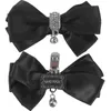 Gymkläder Bow Shoe Clip Clips Rhinestone Decoration Delicate Shoes Bowknot form Charm Women Black Heels