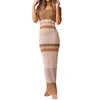 Casual Dresses Yongy Womens Y2K Knit Rygglös utskärning som går ut Spaghetti Strap es Sexig Summer Bodycon Dress Cute Streetwear