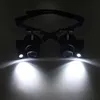 Loupe 10X 15X 20X 25X Lumière LED Lunettes Loupe Bijoux Horloger Bandeau Lentille Optique Verre Loupe Loupe Lupa 230620