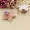 Hair Clips Wholesale 40PCs Cartoon Cute Fabric Stars Button Patch With Round Balls Decor Kawaii Girls Jewelry Bow Center Ornament DIY