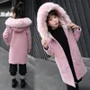 Coat Girl en ceket pamuklu giyim 2pcs sıcak kalınlaştırıcı artı kadife kış sonbahar okulu hediyesi çocuk giyim 230620