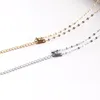 Hänge halsband rostfritt stål icke-blekande tredimensionell guld silver färgskal hängen halslack för kvinnor halsband hals läppkedja