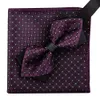 Pocket Square Fashion Pocket Square Bowtie Handkakor Set för män Boy Formal Luxury Cravat Christmas Gift Bridegroom Wedding Accessories Tie 230620